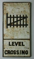 Original British UK England Railway Railroad Level Crossing Cast Metal Sign picture