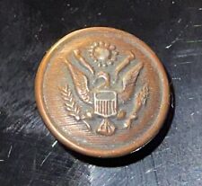 Antique US Army Eagle Brass Button Rimmed Uniform Military picture