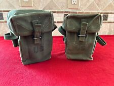 US Army Vietnam War Dated 1962 M-1956 Small Arms Ammo Magazine Pouches Set of 2 picture