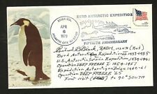 Richard Black d1992 signed autograph postal cover Admiral & Polar Explorer PC081 picture