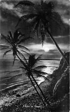 Hawaii Moonlight Beach 1940s Night RPPC Photo Postcard 22-2342 picture