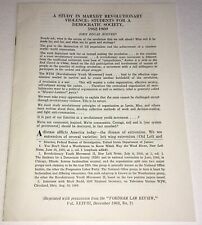 SDS 1969 J EDGAR HOOVER ANTI-MARXIST STUDY of STUDENTS FOR A DEMOCRATIC SOCIETY picture