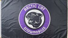 ARCTIC CAT FLAG BANNER DRAPEAU SNOWMOBILE MAN CAVE GARAGE 3x5ft picture