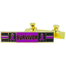 PBX-008-1 Thin Purple Line Ribbon Pancreatic Cancer Survivor commendation bar pi picture