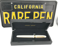 Vintage DANI TRIO CLASSIC  Fountain Pen PEARL WHITE  18K Med nib NEW picture