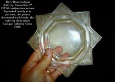 Antique Rare Rene Lalique Fauvettes Ashtray With Birds 8 pointed Star 1924. picture