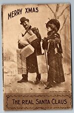 1909 THE REAL SANTA CLAUS CHRISTMAS SUGAR DADDY FUNNY HUMOR Postcard P33 picture