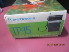 VINTAGE TP-15 MOTOROLA TRANSISTOR RADIO IN ORIGINAL BOX- TESTED AND WORKS picture