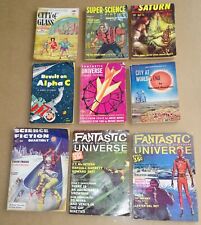 9 Science Fiction paperbacks, magazines, pulps 1950's-1960's picture