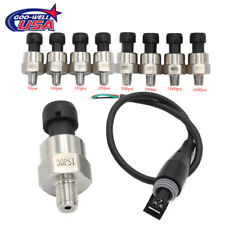 New 5V Fuel Pressure Transducer 100psi-1600Psi Fits for Oil Air Water picture