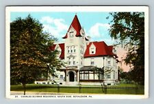 Bethlehem PA-Pennsylvania, Charles Schwab Residence South Side Vintage Postcard picture