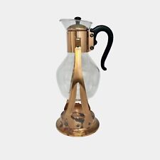 Copper Craft Guild Copper and Glass Tilting Coffee Carafe with Warming Stand picture