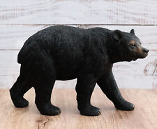 Rustic Western Cabin Lodge Realistic Black Bear Roaming The Woods Figurine 10