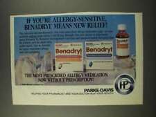 1986 Parke-Davis Benadryl Ad - If You're Allergy-Sensitive picture