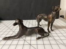 Dog Figurines Greyhound Bronze Statue Bronze Metal Whippet Vintage Decor picture