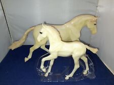 Breyer Horse Vintage Club Poppy & Ollie Andalusian Mare Foal Alabaster 250 Made picture