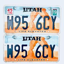 2019 United States Utah Life Elevated Passenger License Plate W95 6CY picture