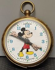 Vintage Disney Mickey Mouse Pocket Watch Phinney Walker **Parts Or Repair Read** picture