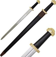39” Norwegian Viking High Carbon Steel Full Tang Medieval Sword with Sheath picture