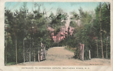 VTG Entrance To Hedgwood Estate Hand Colored Southern Pines NC P556 picture