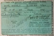 1944 WWII Blytheville Army Air Field Andrew J Smith T/Sgt. Embossed Class A Pass picture