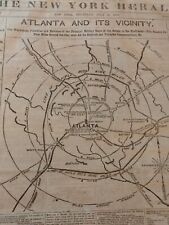 Civil War Newspapers-  ATLANTA AND ITS VICINITY MAP- SHERMAN AND THE INVASION  picture