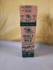 Vintage long prairie mn creamery Milk Dairy Cardboard Wax Carton One Quart nos picture