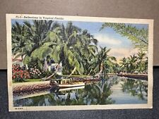 Reflections in Tropical, Miami Florida, 1941 USA Collectible Unposted Postcard picture