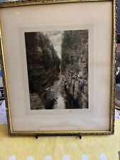 Signed George W Baldwin 1880s Hand Tinted Photo Ausable Chasm, Adirondacks NY picture