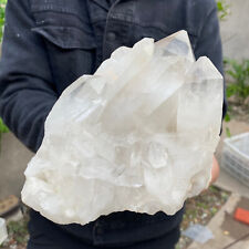 3.3lb Large Natural Clear White Quartz Crystal Cluster Rough Healing Specimen picture