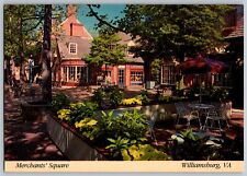 Williamsburg, Virginia VA - Merchant's Square - Vintage Postcard 4x6 - Posted picture