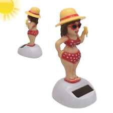 Solar Powered Bikini Shaking Head Dancing Figurines Swing Car Dashboard Ornament picture