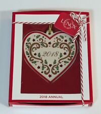 Lenox Joyous Tidings Heart Ornament, 2018 Annual, Porcelain, New picture