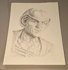 Vtg Star Trek Deep Space 9 Hand Drawing by Victoria-Signed/ Quark picture