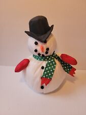 Vintage Hallmark Cards Snowman Puffy Style Nylon Plush Stuffed Christmas Toy 9