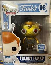 Funko Pop Freddy Funko 08 Robot Gold With Pop Protector picture
