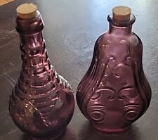 Vintage Amethyst Wheaton Bottles Set Of 2. 6 Inch picture