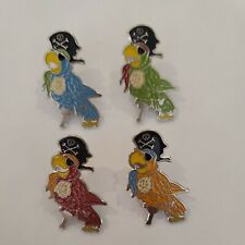 Disney Pirate Parrot Pirates of the Caribbean Hidden Mickey 4 Pin Lot Trading picture