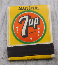 Drink 7 Up Fresh Up Take Along Front Strike Full Unstruck Vintage Matchbook Ad picture