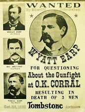 1881 TOMBSTONE 8.5X11 WANTED POSTER PHOTO WYATT EARP  DOC HOLLIDAY GANG REPRINT picture