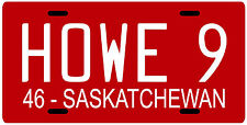 Gordie Howe 1946 Saskatchewan License plate picture