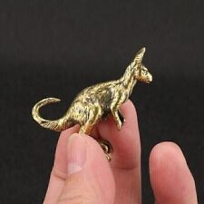 Antique Kangaroo Brass Figurine - Quirky Collectible for Tea Enthusiasts picture
