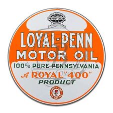 Vintage Design Sign Metal Decor Gas and Oil Sign Loyal Penn Royal 400 Motor Oil picture