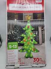 Gemmy Holiday Time Christmas Tree Yard Decor 30in Light Up Plastic Retired picture