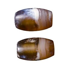 Original Ancient Greco Bactrian Banded Agate Stone Bead Dzi RARE 1500+ Years picture