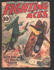 Fighting Aces #1 3/1940-Popular-First issue-Busy air battle cover-Hardboiled ... picture