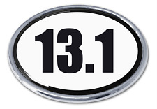 13.1 half marathon white chrome auto emblem decal usa made picture