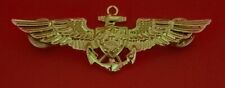 US Navy Aviation EAGLE Wing Badge Naval Aviator Pilot Pin Military GOLD USN picture