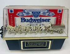 Vintage 1980s Budweiser Clydesdale Horse Team Light Up Sign Works Great picture