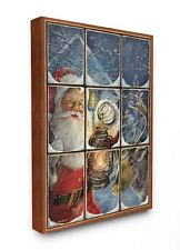 Stupell Industries Holiday Santa Claus in the Windowpane with Lantern Painting picture